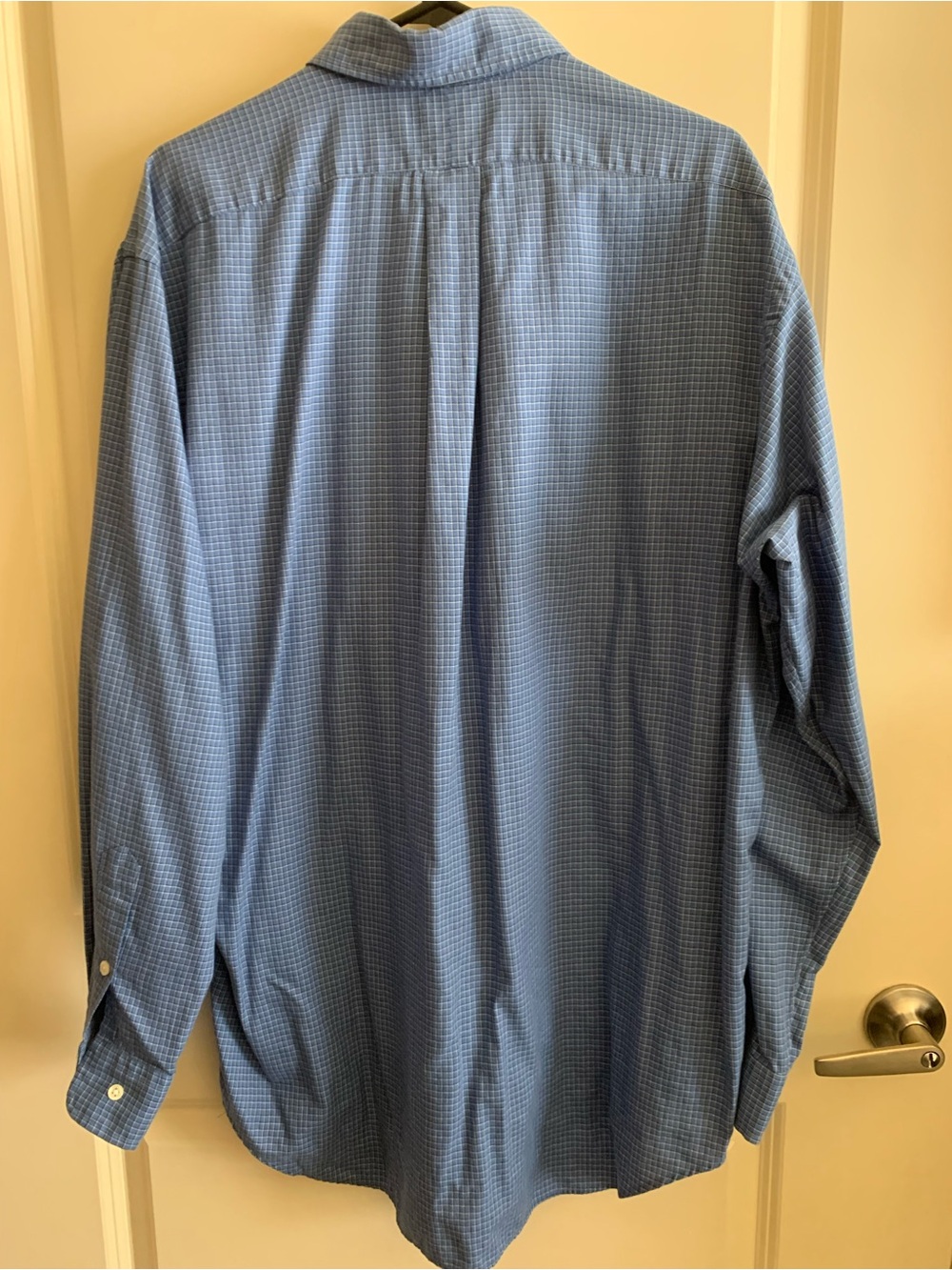 Ralph Lauren Blue Windowpane Cotton Button-Down Shirt - Picture 3 of 4